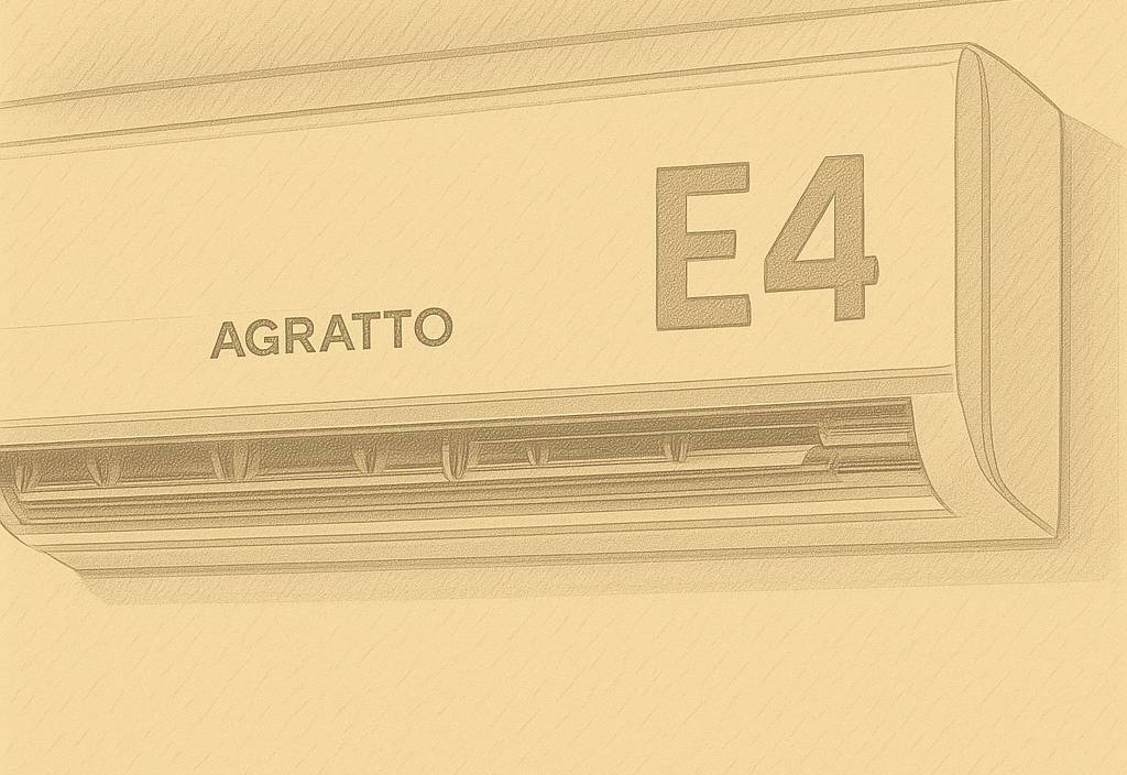 O que significa E4 no ar-condicionado Agratto?